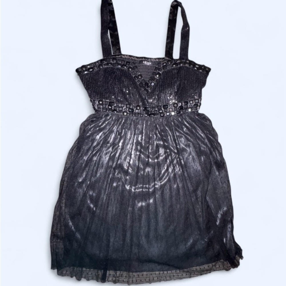 AKIRA Black Sequin Embellished Mini Dress – Size Small